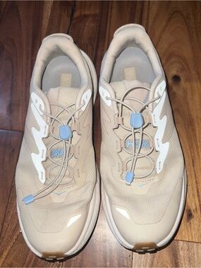 HOKA Transport Women’s 10B 10 Eggnog Light Blue Vibram Cordura Sneaker